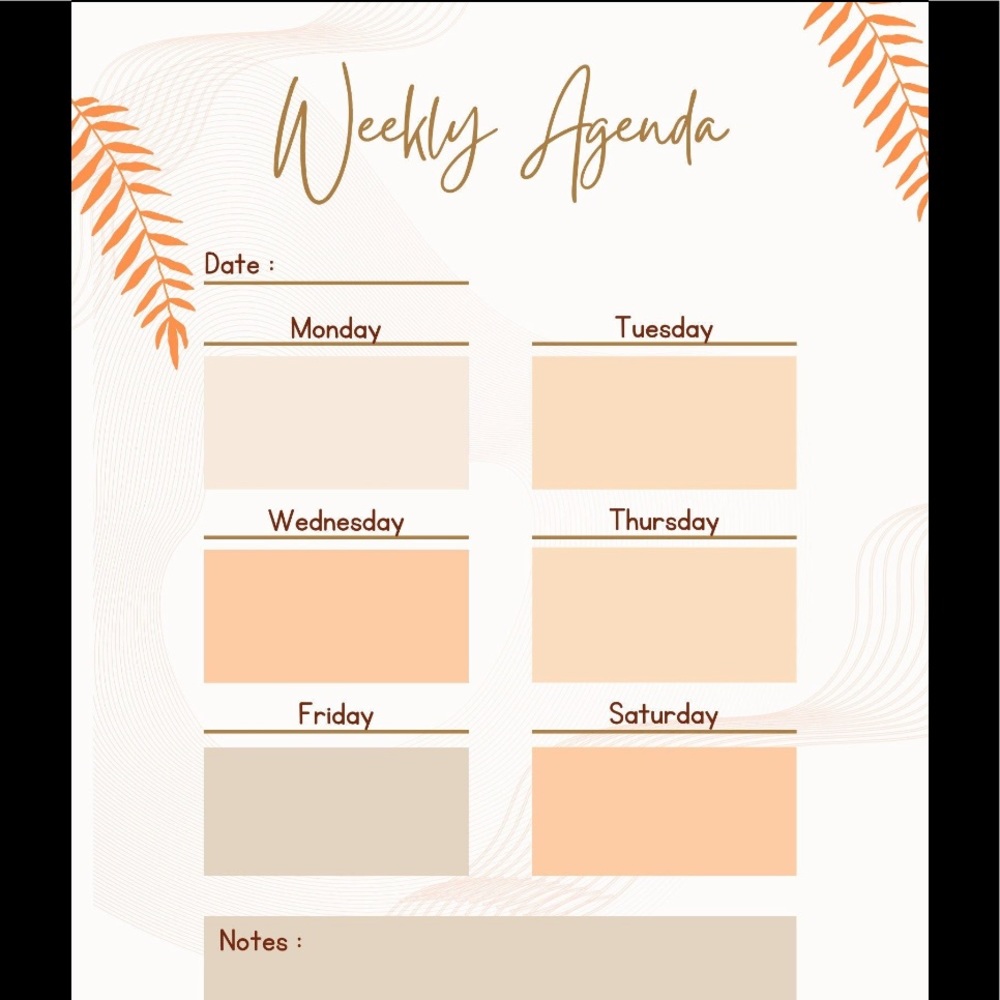 Weekly Planner My New Etsy shop EZLivingFinds